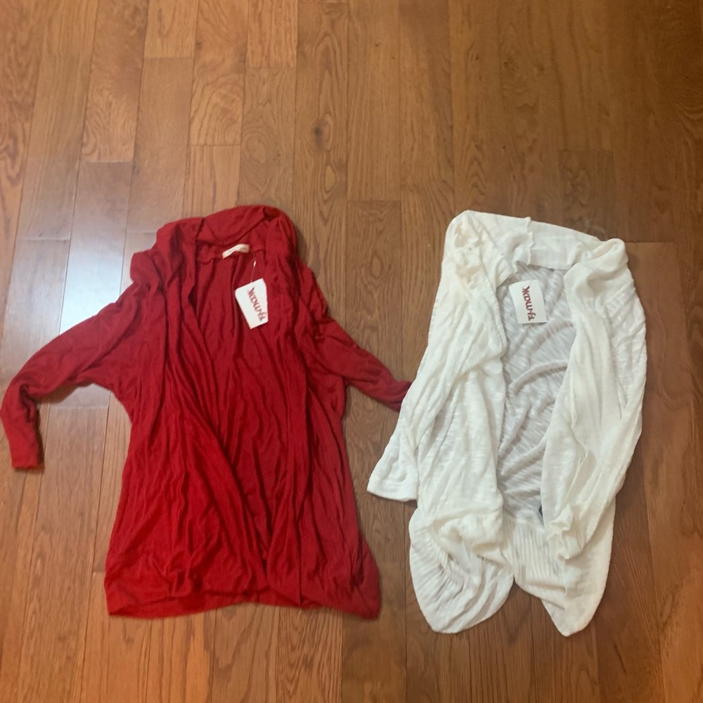 Two flyaway cardigans